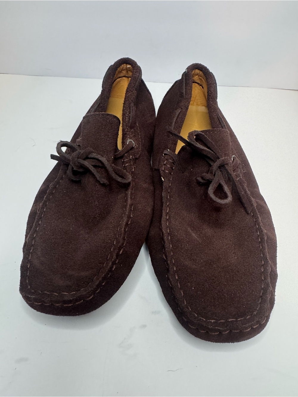 CCXR Brown Suede Moc Toe Driving Moccasins Men's Size EU43